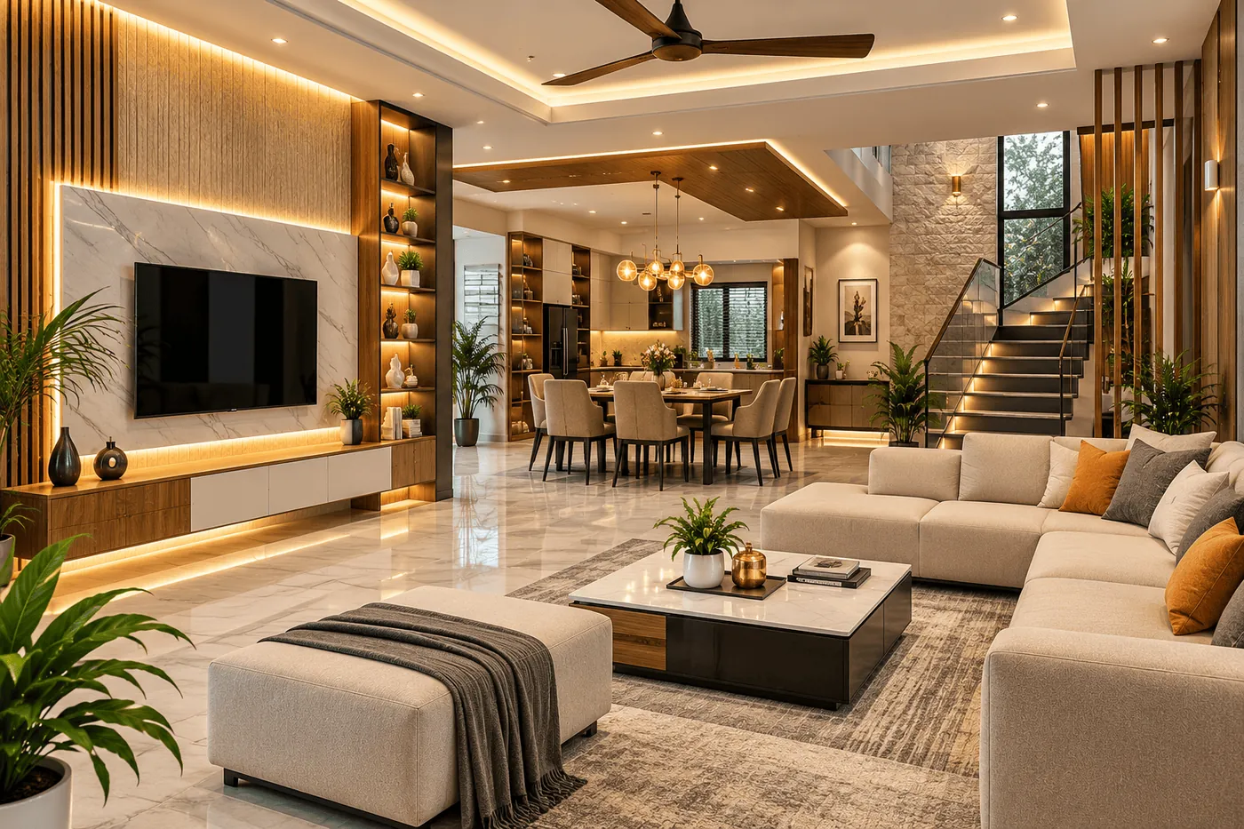 3BHK apartment interiors
